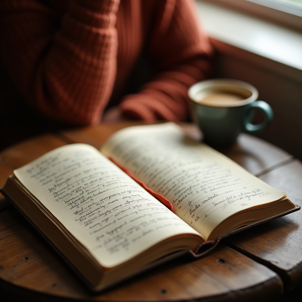 Cuaderno de observación abierto con anotaciones manuscritas sobre hábitos de gasto